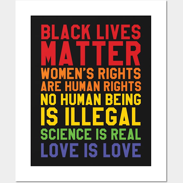 Black Lives Love Is Love Wall Art by oyshopping